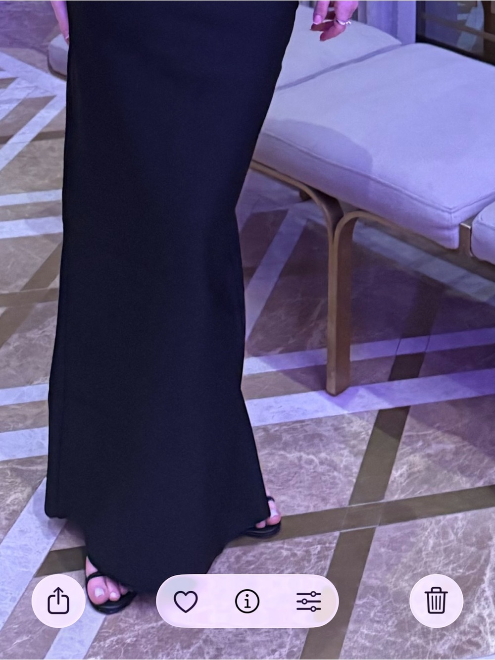 Strapless Black Evening Gown with Silver Embellished Neckline - Picture 3 of 3